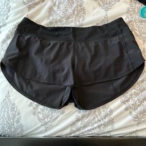 Lululemon speed up short size 8 black